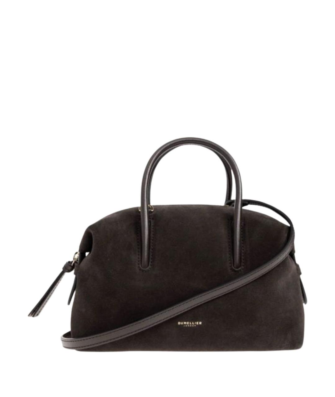 DEMELLIER Антрацитовая замшевая сумка через плечо, фото 1
