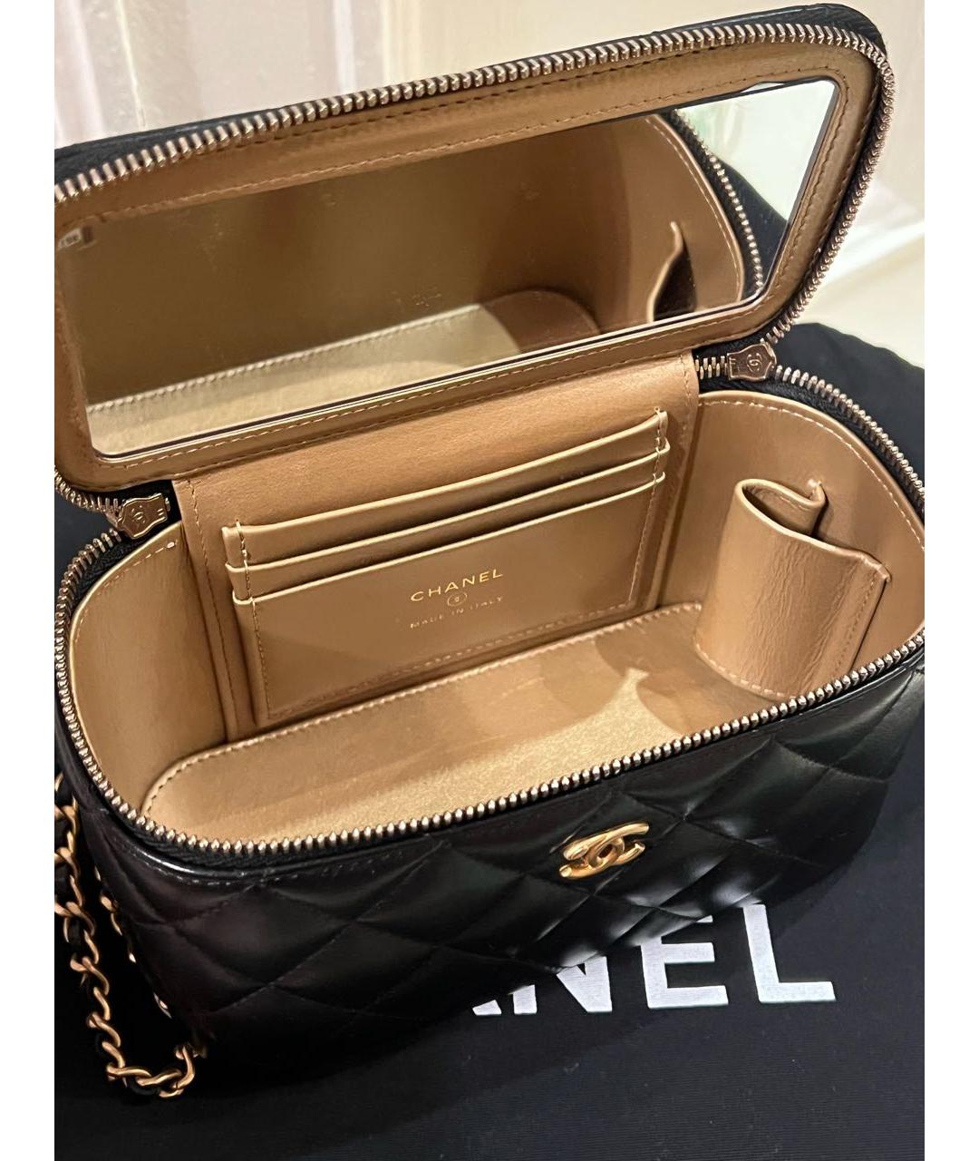 CHANEL Черная кожаная сумка через плечо, фото 5