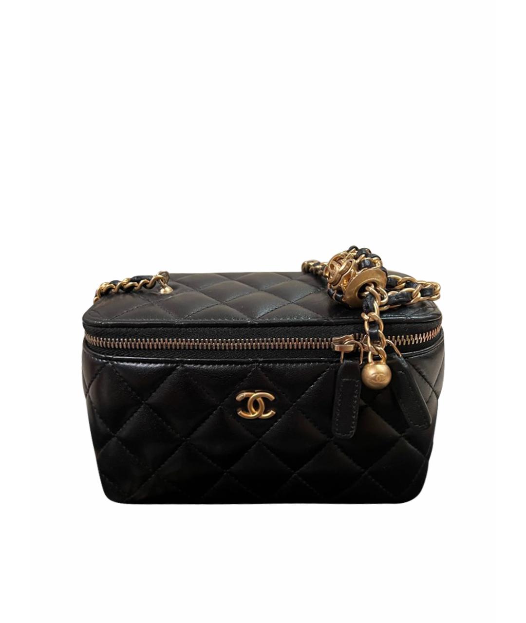 CHANEL Черная кожаная сумка через плечо, фото 1