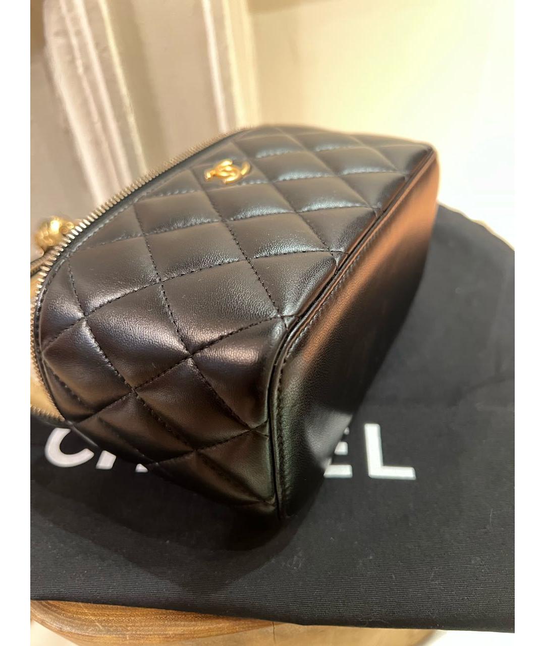 CHANEL Черная кожаная сумка через плечо, фото 6