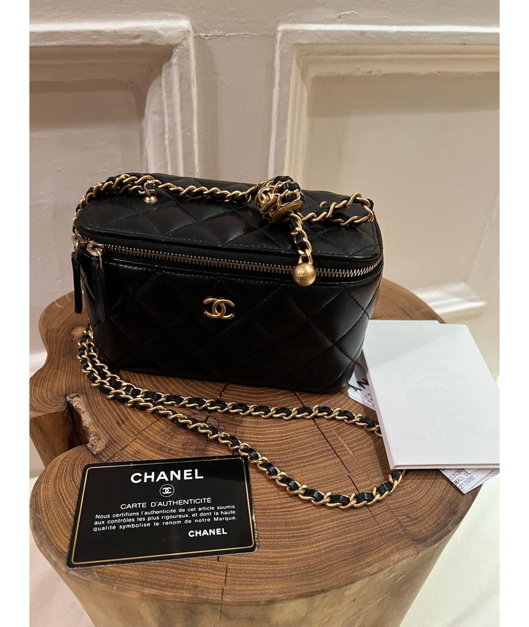 CHANEL Черная кожаная сумка через плечо, фото 2