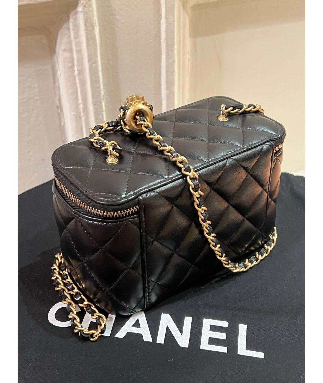 CHANEL Черная кожаная сумка через плечо, фото 4