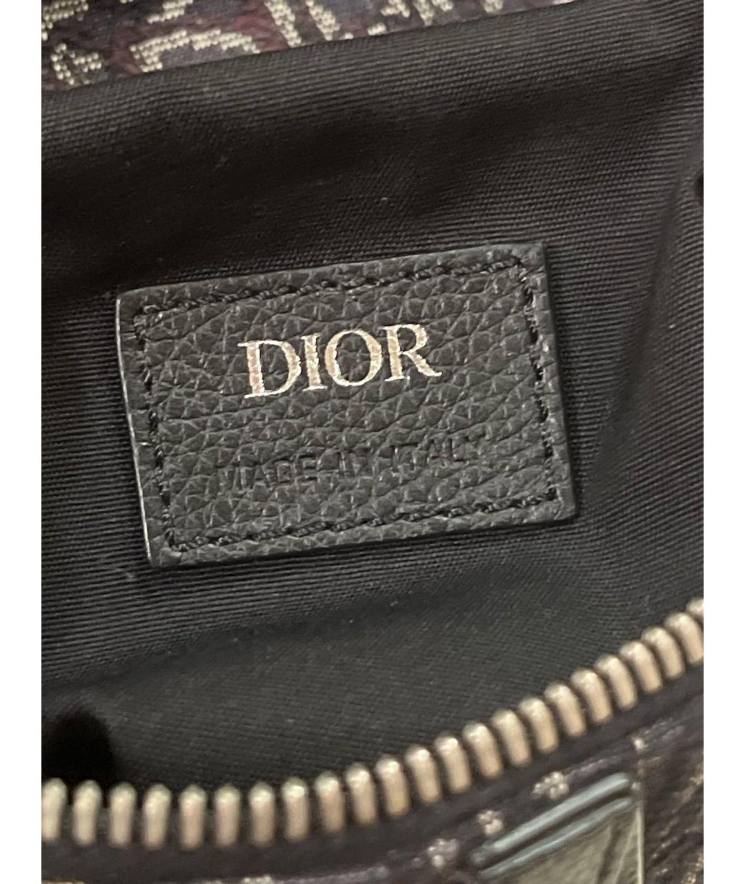 CHRISTIAN DIOR Черная тканевая сумка на плечо, фото 8