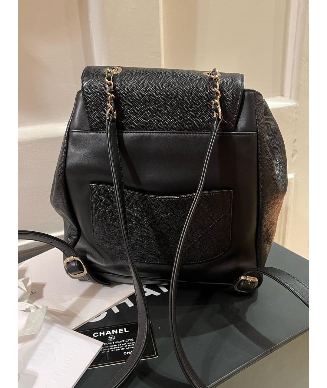 CHANEL Черный кожаный рюкзак, фото 4