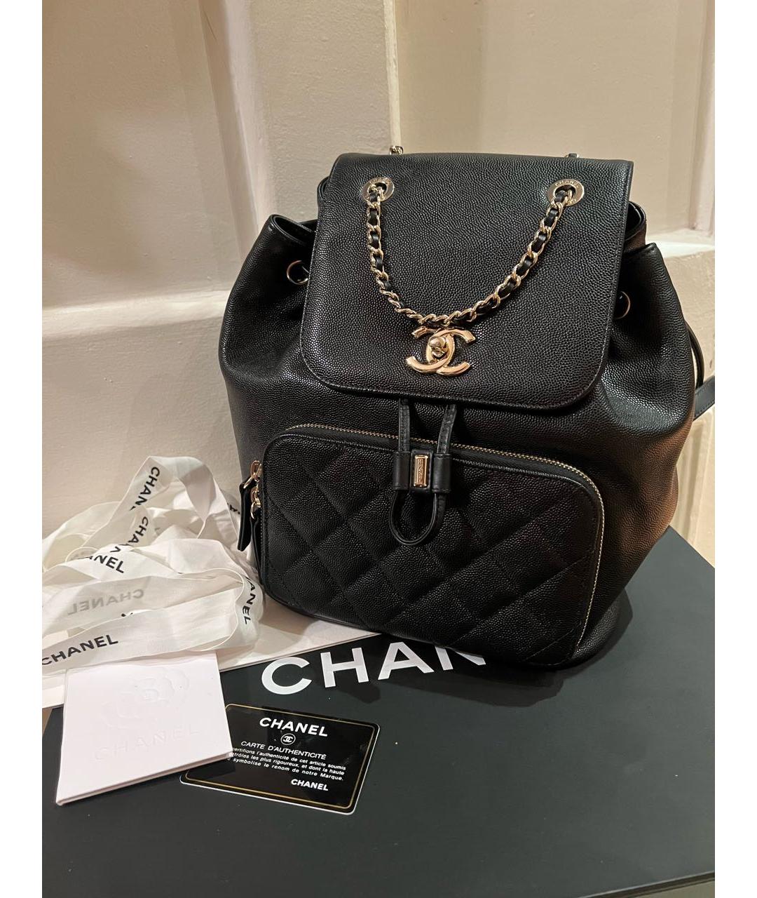 CHANEL Черный кожаный рюкзак, фото 2