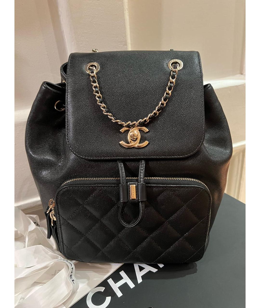 CHANEL Черный кожаный рюкзак, фото 8