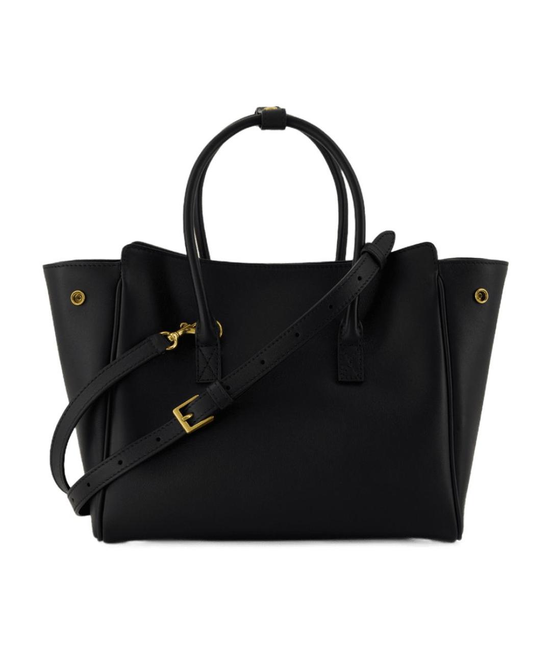 BALENCIAGA Черная кожаная сумка тоут, фото 3