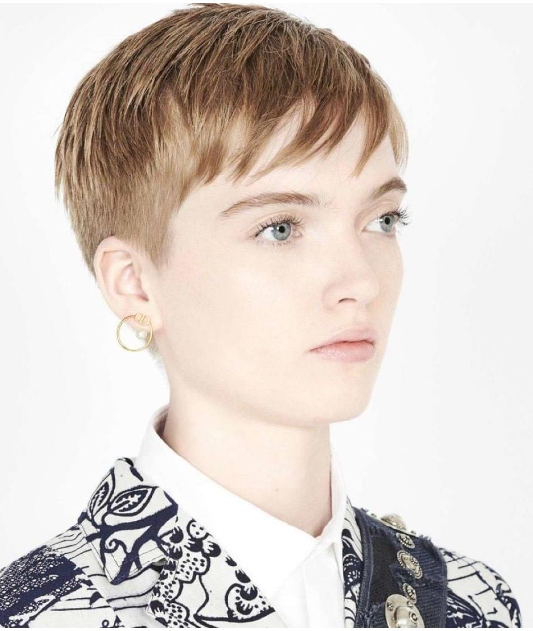 CHRISTIAN DIOR Золотые металлические серьги, фото 5