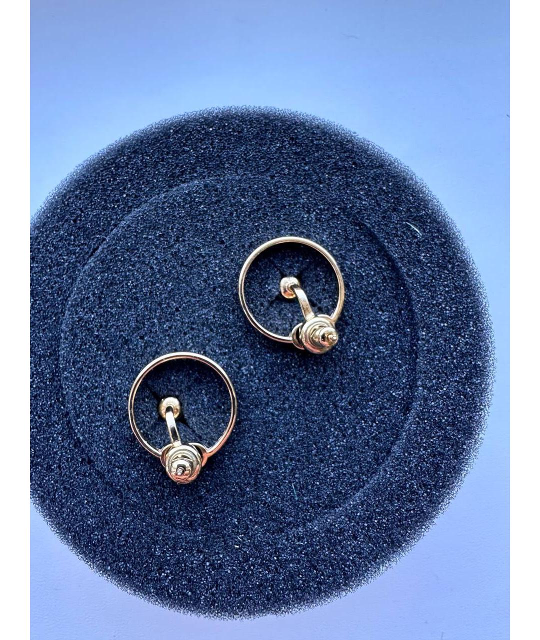 CHRISTIAN DIOR Золотые металлические серьги, фото 2