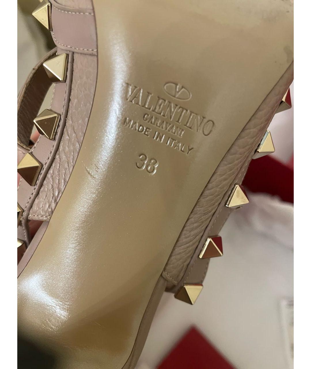 VALENTINO Розовые кожаные туфли, фото 5