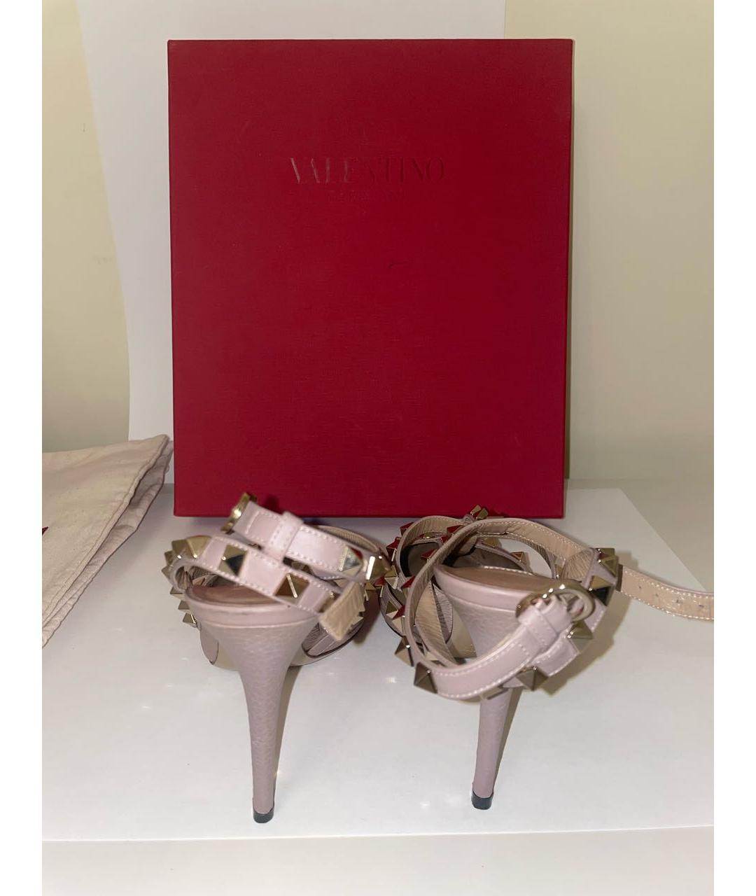 VALENTINO Розовые кожаные туфли, фото 4