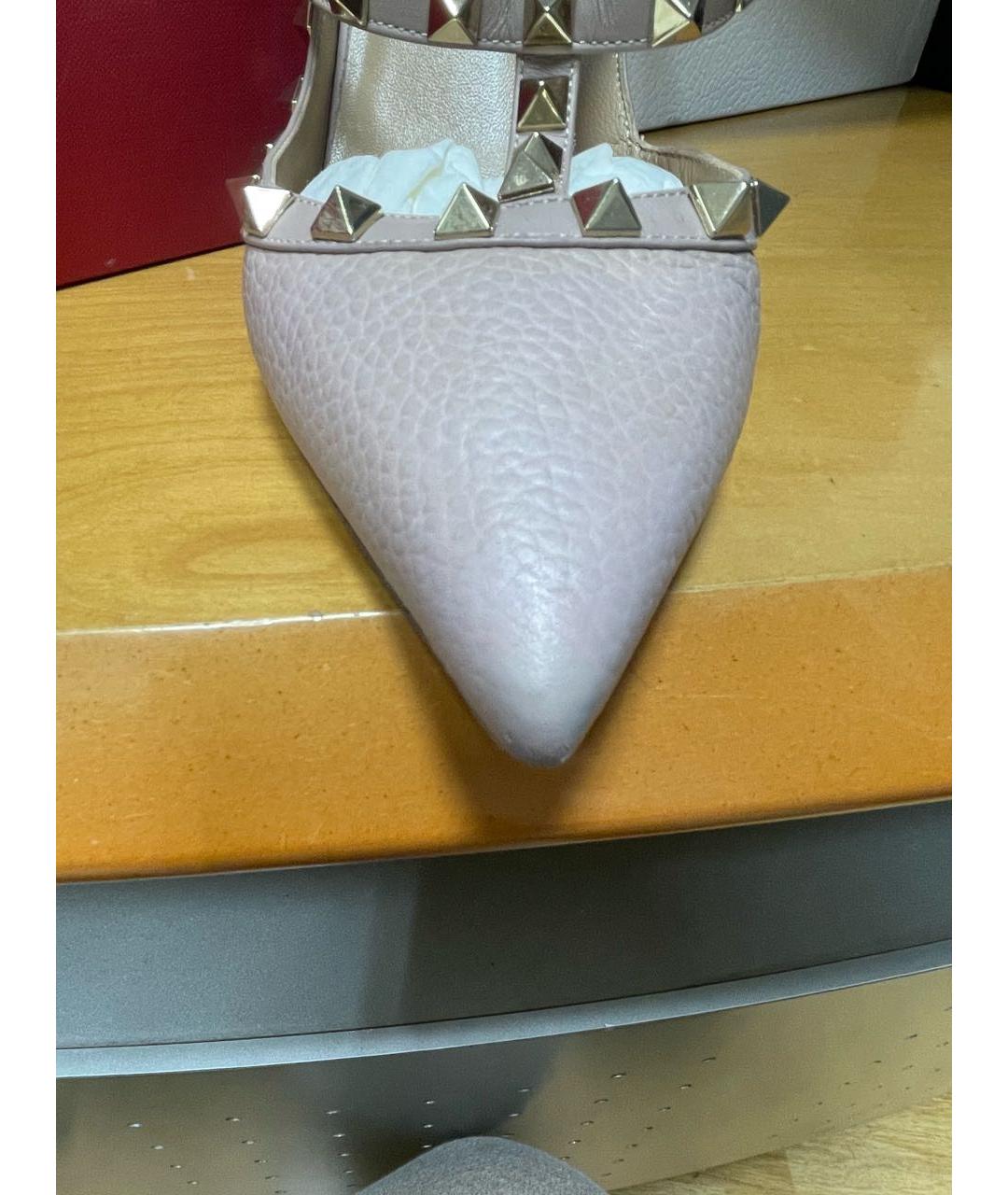 VALENTINO Розовые кожаные туфли, фото 8