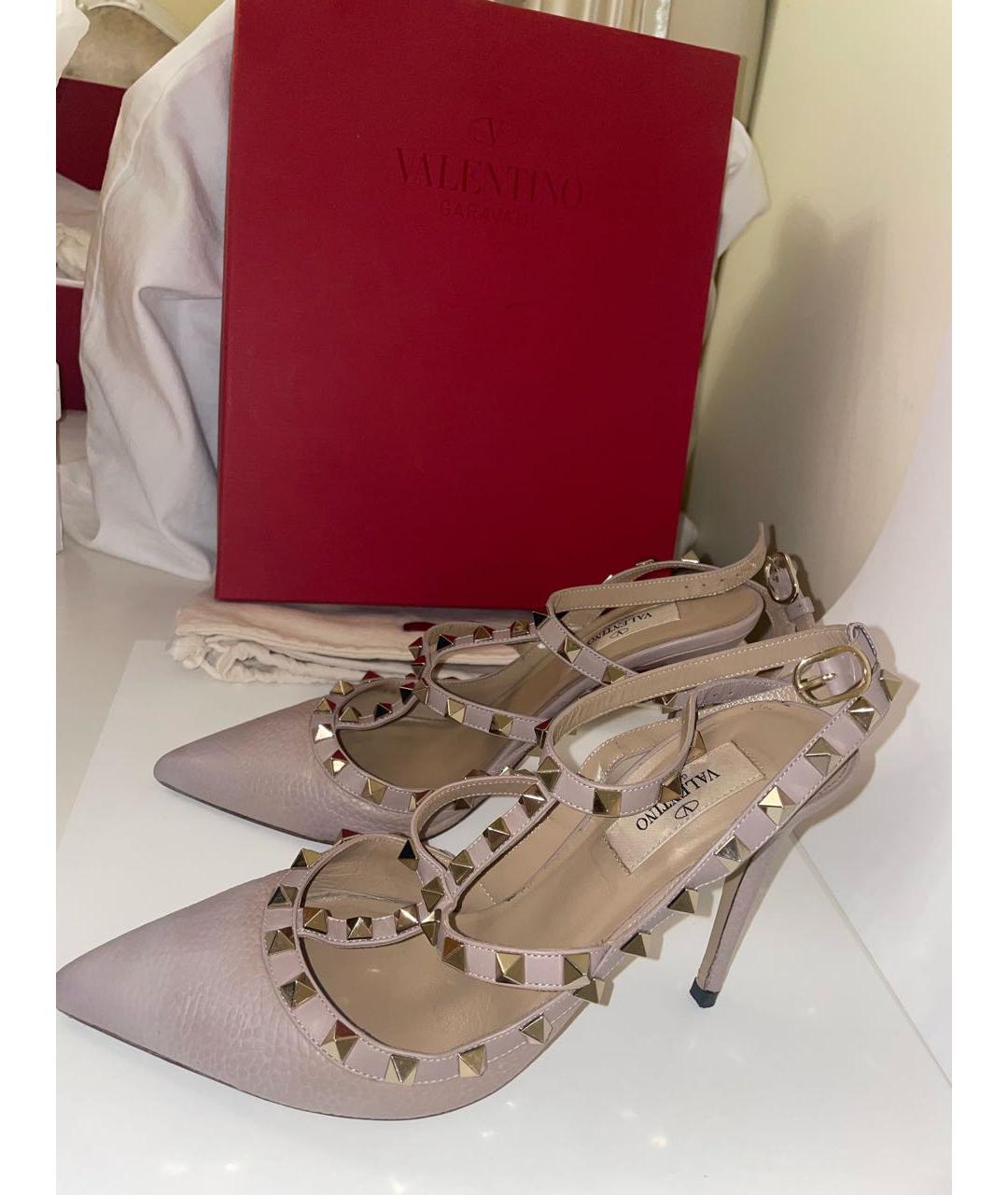 VALENTINO Розовые кожаные туфли, фото 3