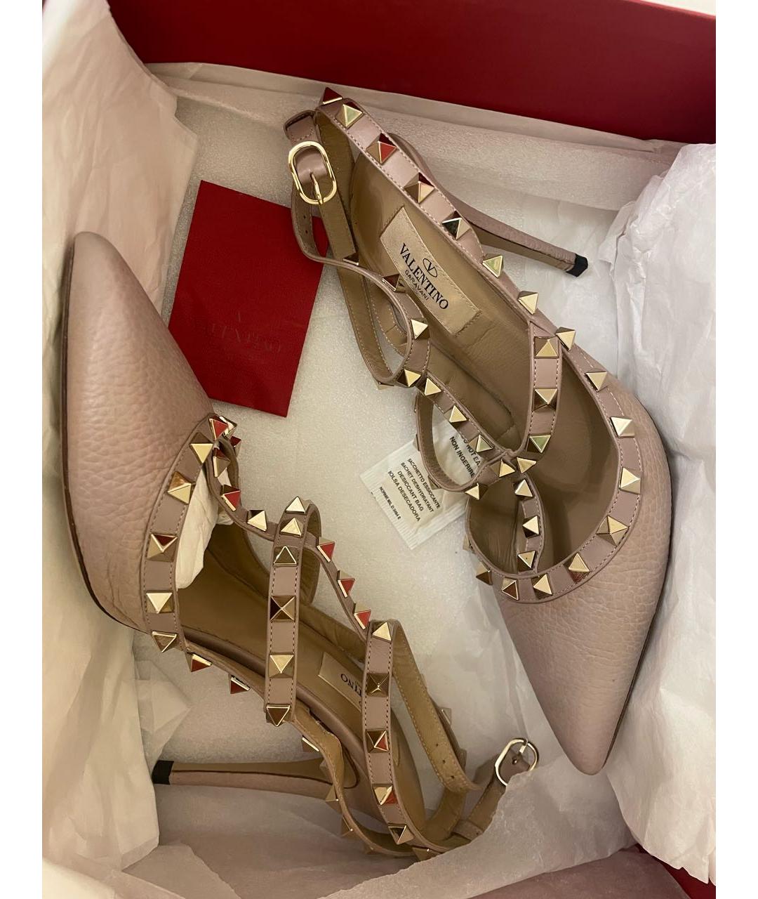 VALENTINO Розовые кожаные туфли, фото 6