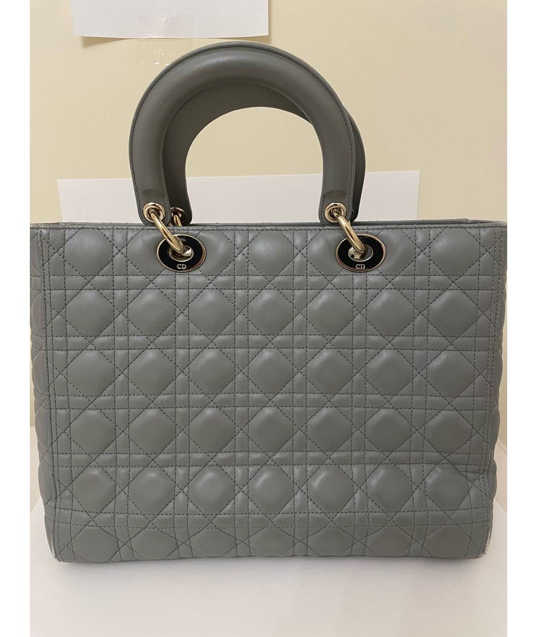 CHRISTIAN DIOR Голубая кожаная сумка через плечо, фото 4