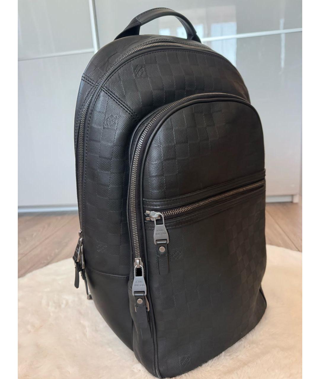 LOUIS VUITTON Черный кожаный рюкзак, фото 2