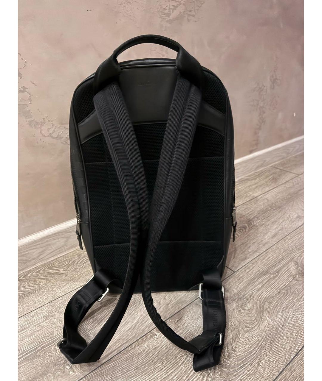 LOUIS VUITTON Черный кожаный рюкзак, фото 3