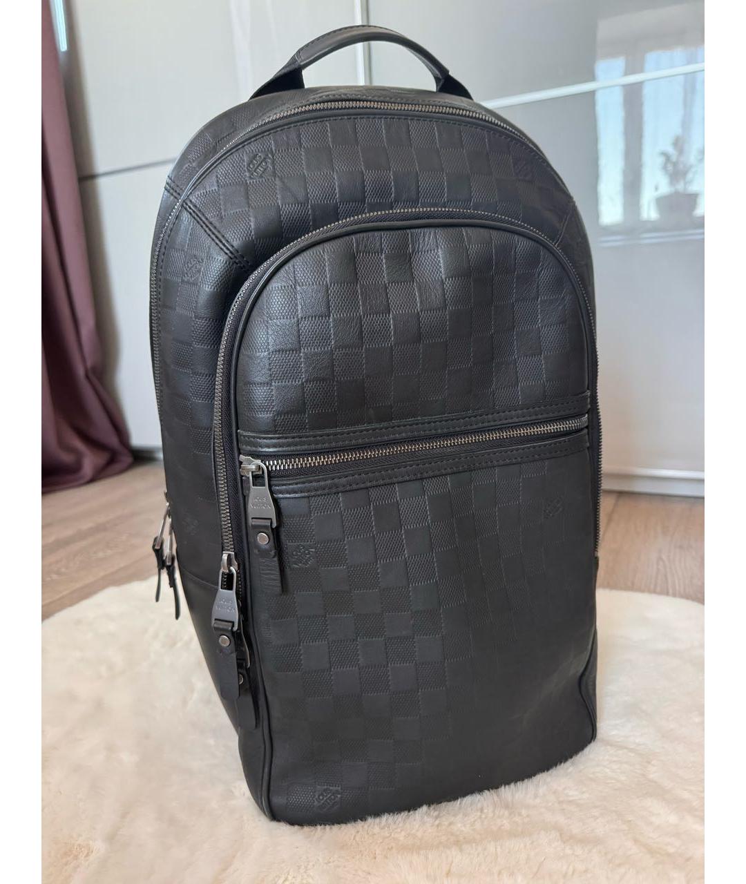 LOUIS VUITTON Черный кожаный рюкзак, фото 9