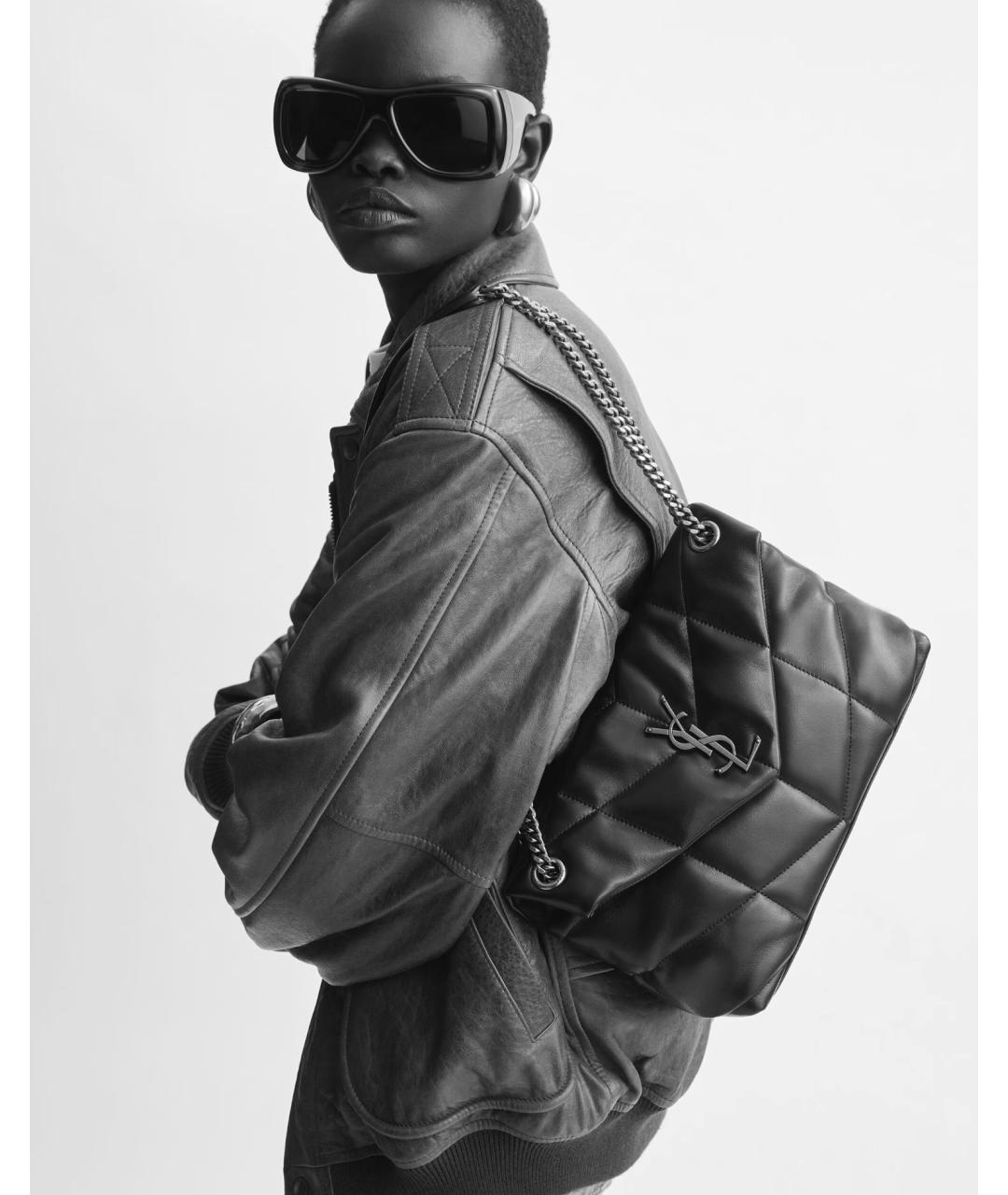 SAINT LAURENT Бордовая кожаная сумка через плечо, фото 2