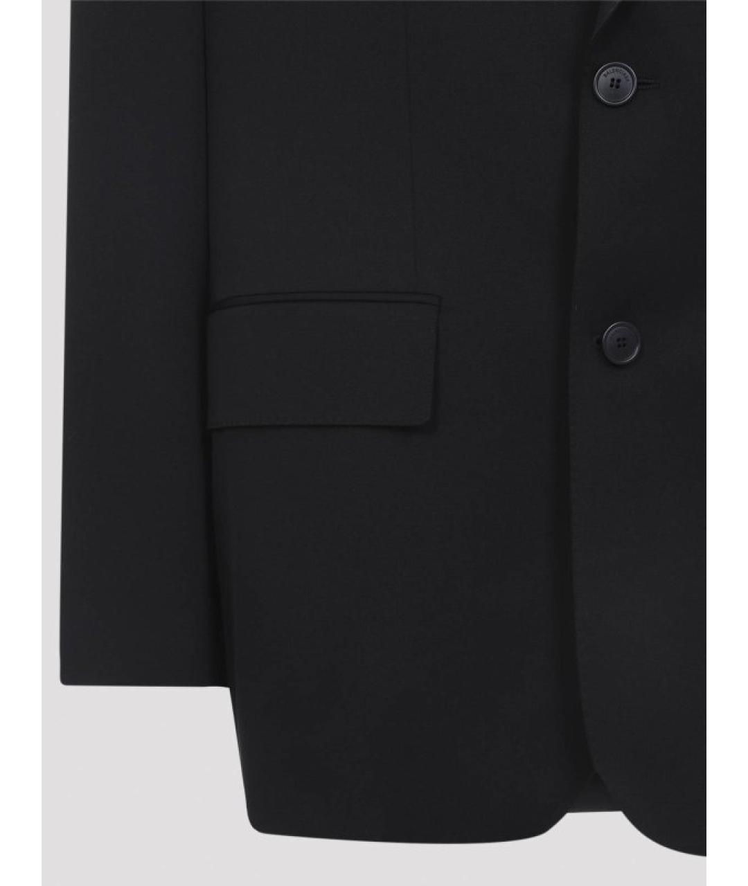 BALENCIAGA Черный шерстяной пиджак, фото 3