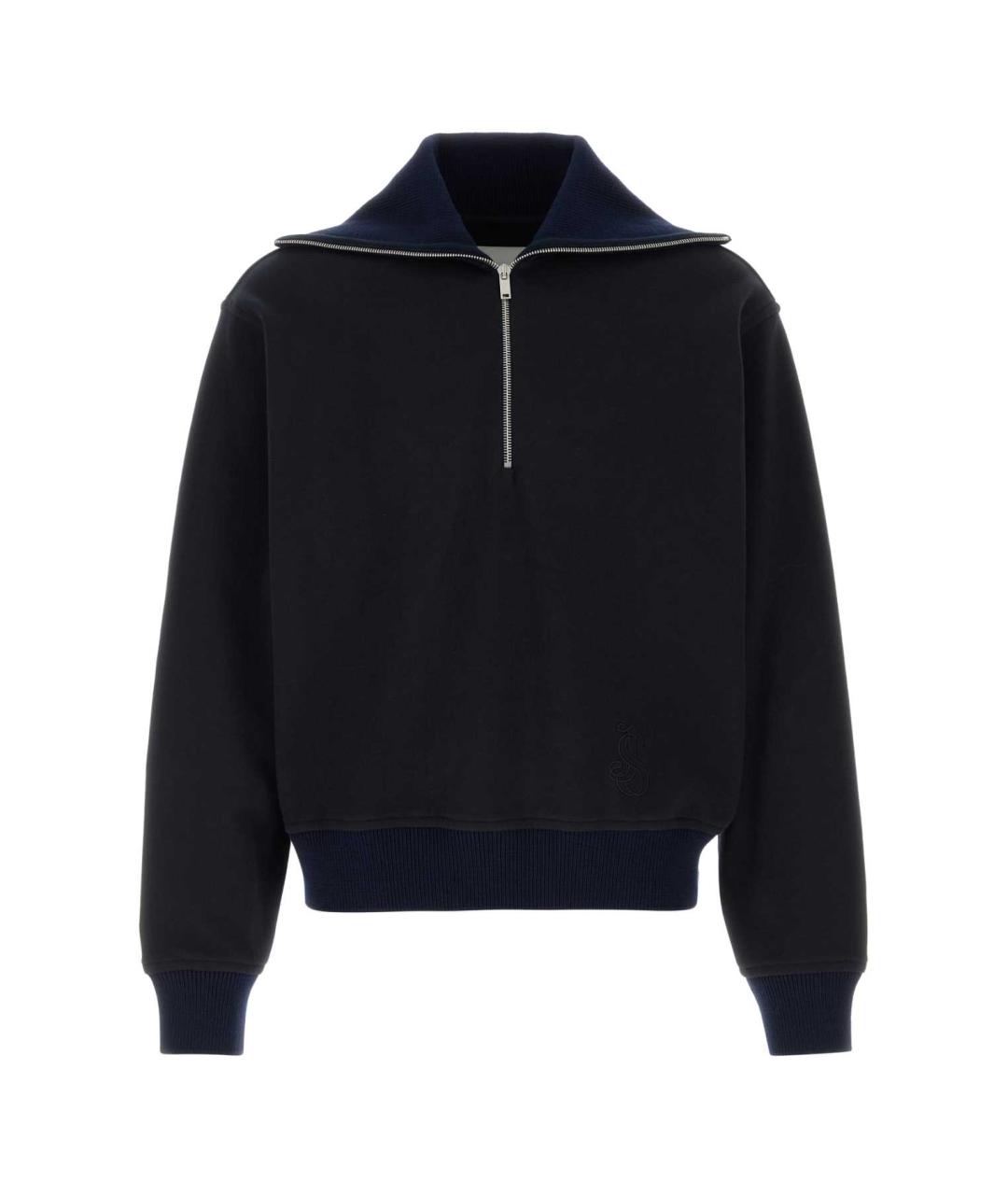 JIL SANDER Синий хлопковый джемпер / свитер, фото 1