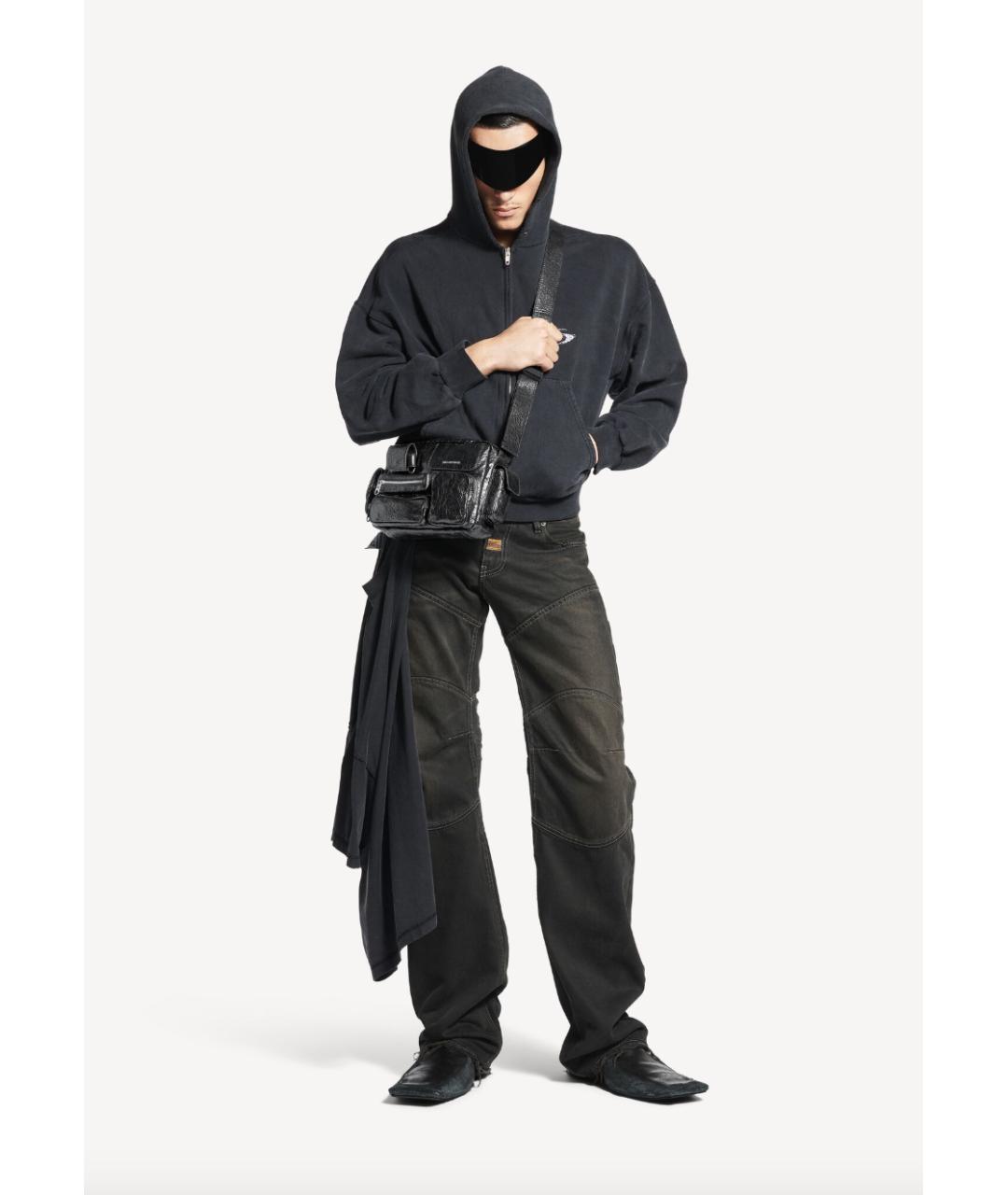 BALENCIAGA Черная кожаная сумка на плечо, фото 8