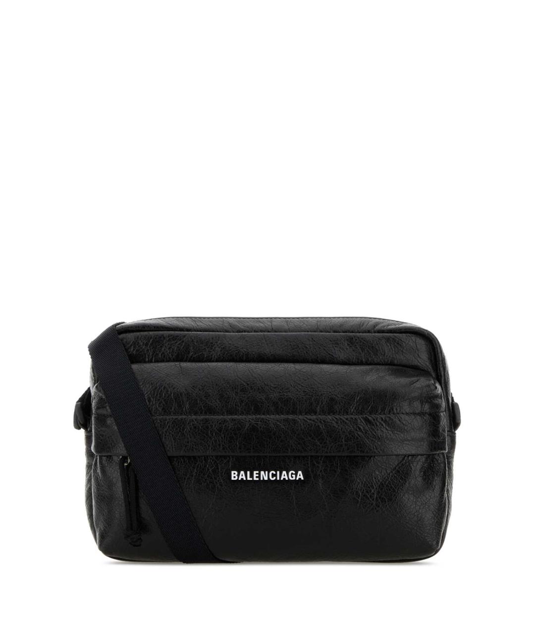 BALENCIAGA Черная кожаная сумка на плечо, фото 1