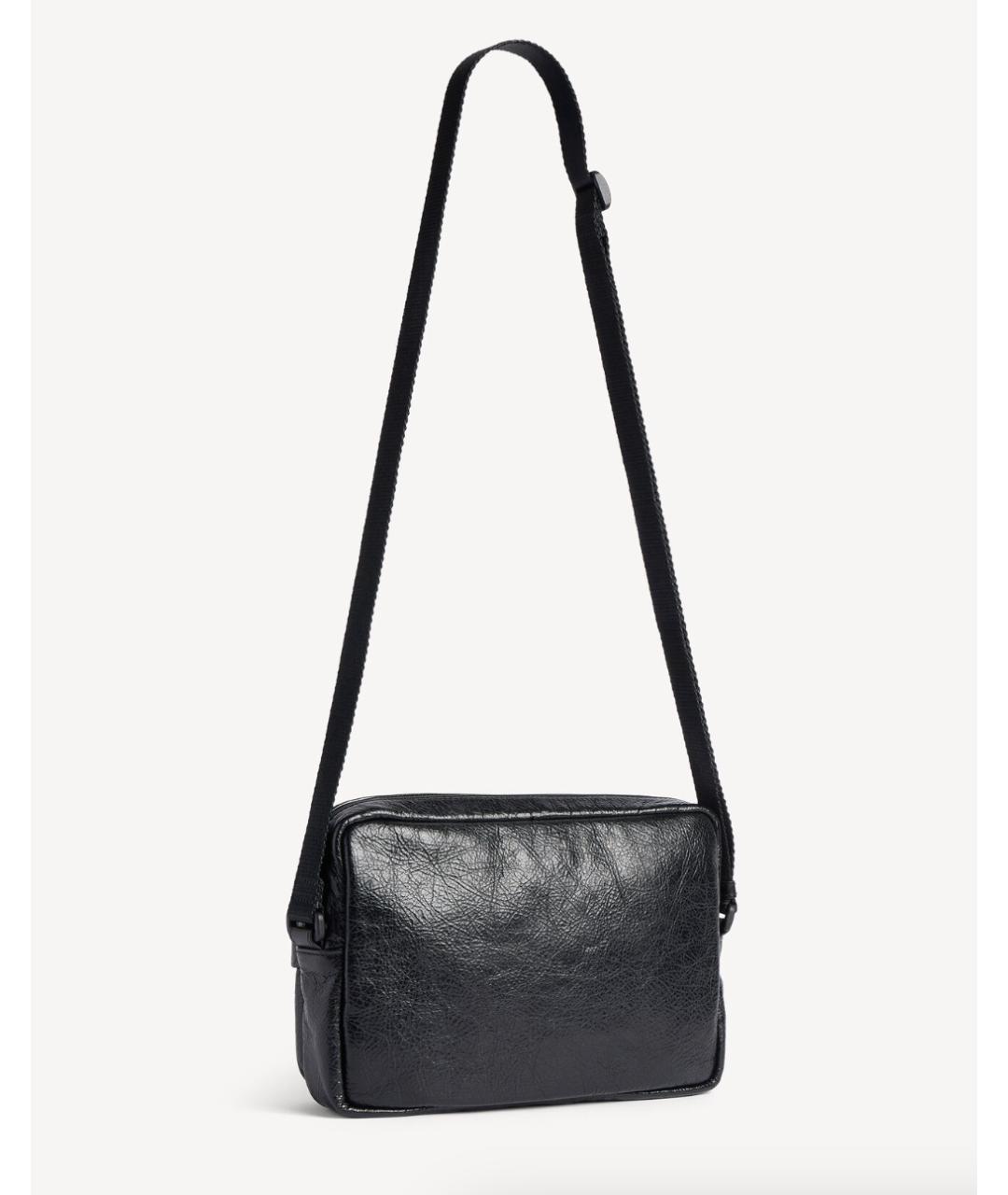 BALENCIAGA Черная кожаная сумка на плечо, фото 5