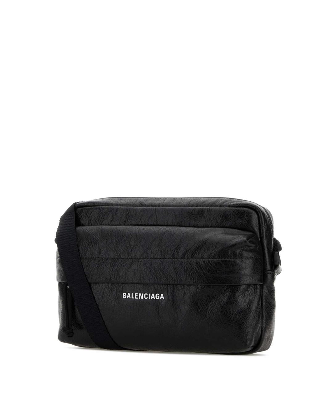 BALENCIAGA Черная кожаная сумка на плечо, фото 2