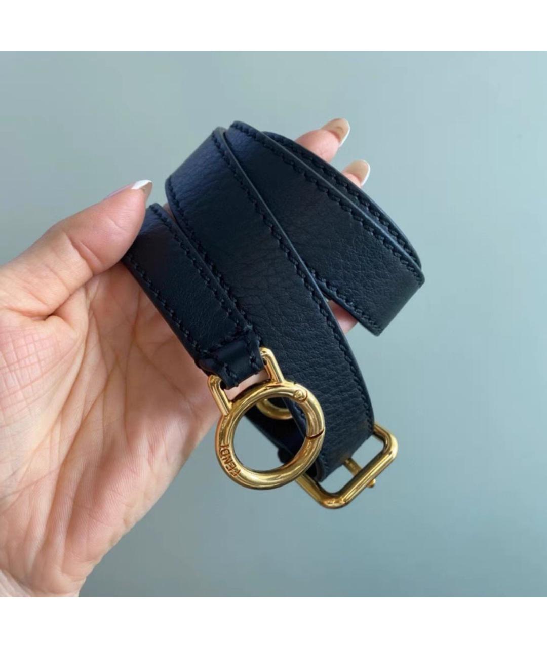 FENDI Черная кожаная сумка через плечо, фото 4