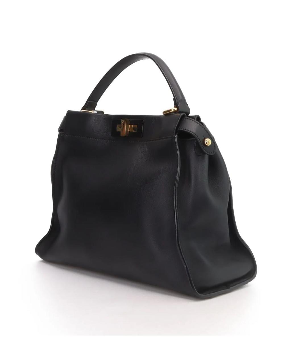 FENDI Черная кожаная сумка через плечо, фото 2