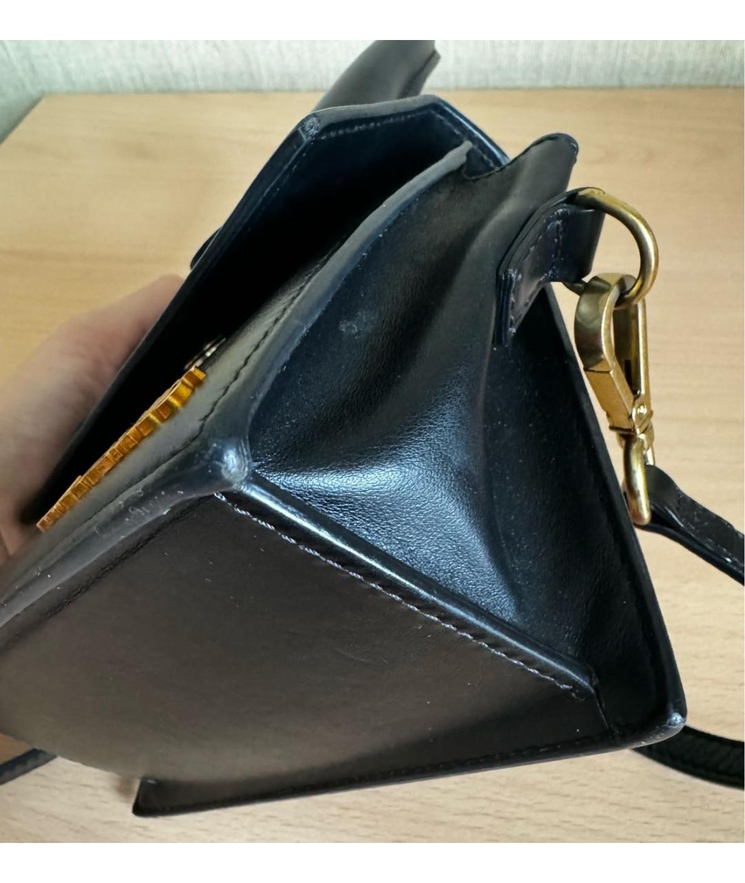 JACQUEMUS Черная кожаная сумка через плечо, фото 8