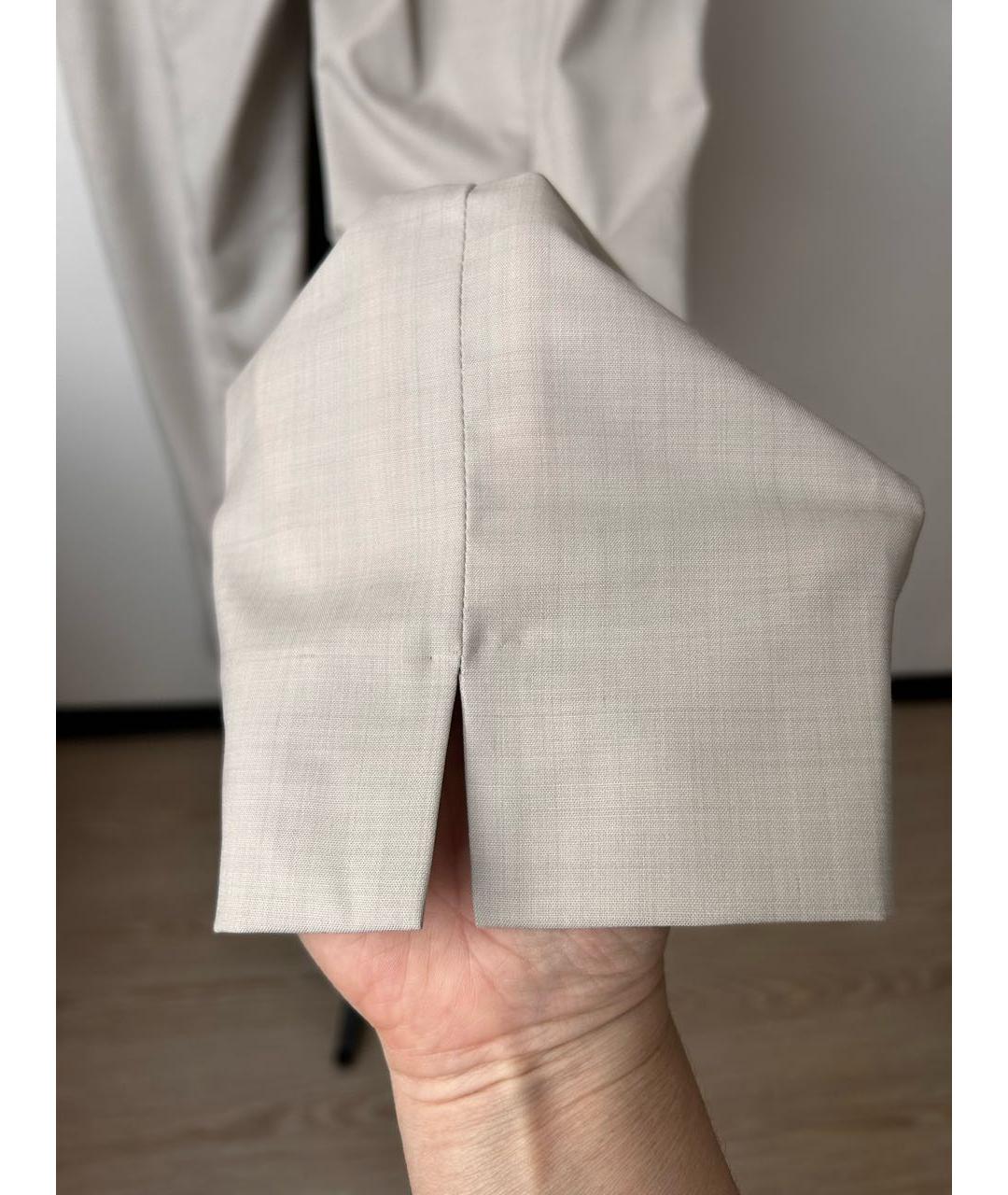 FABIANA FILIPPI Серые шерстяные прямые брюки, фото 7