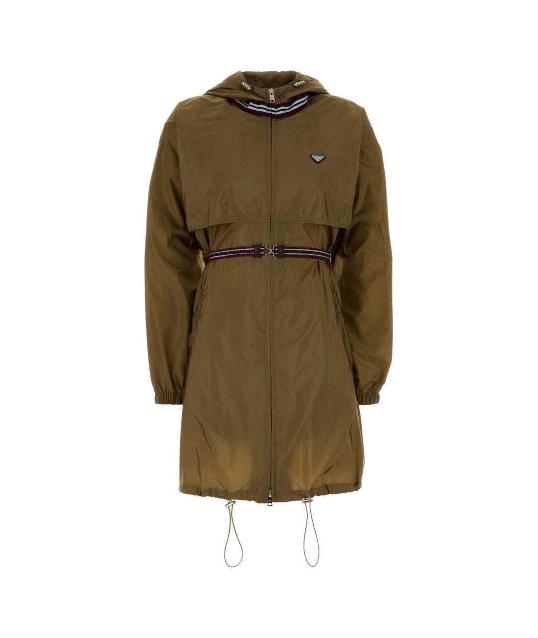 PRADA Зеленая полиамидовая куртка, фото 1