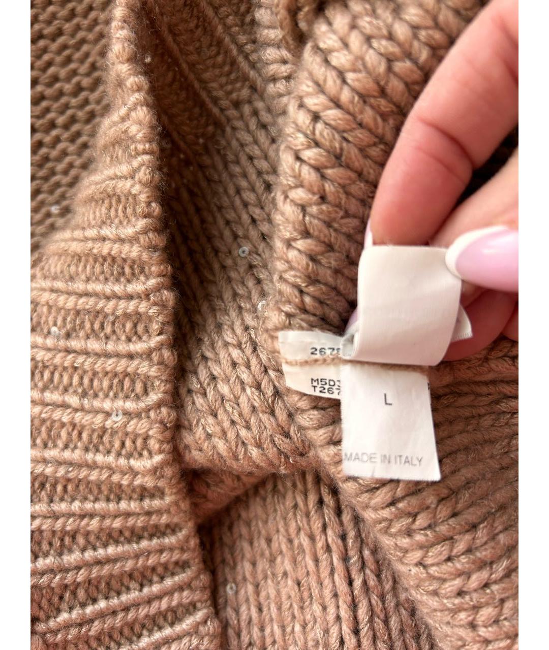 BRUNELLO CUCINELLI Бежевый кашемировый джемпер / свитер, фото 5