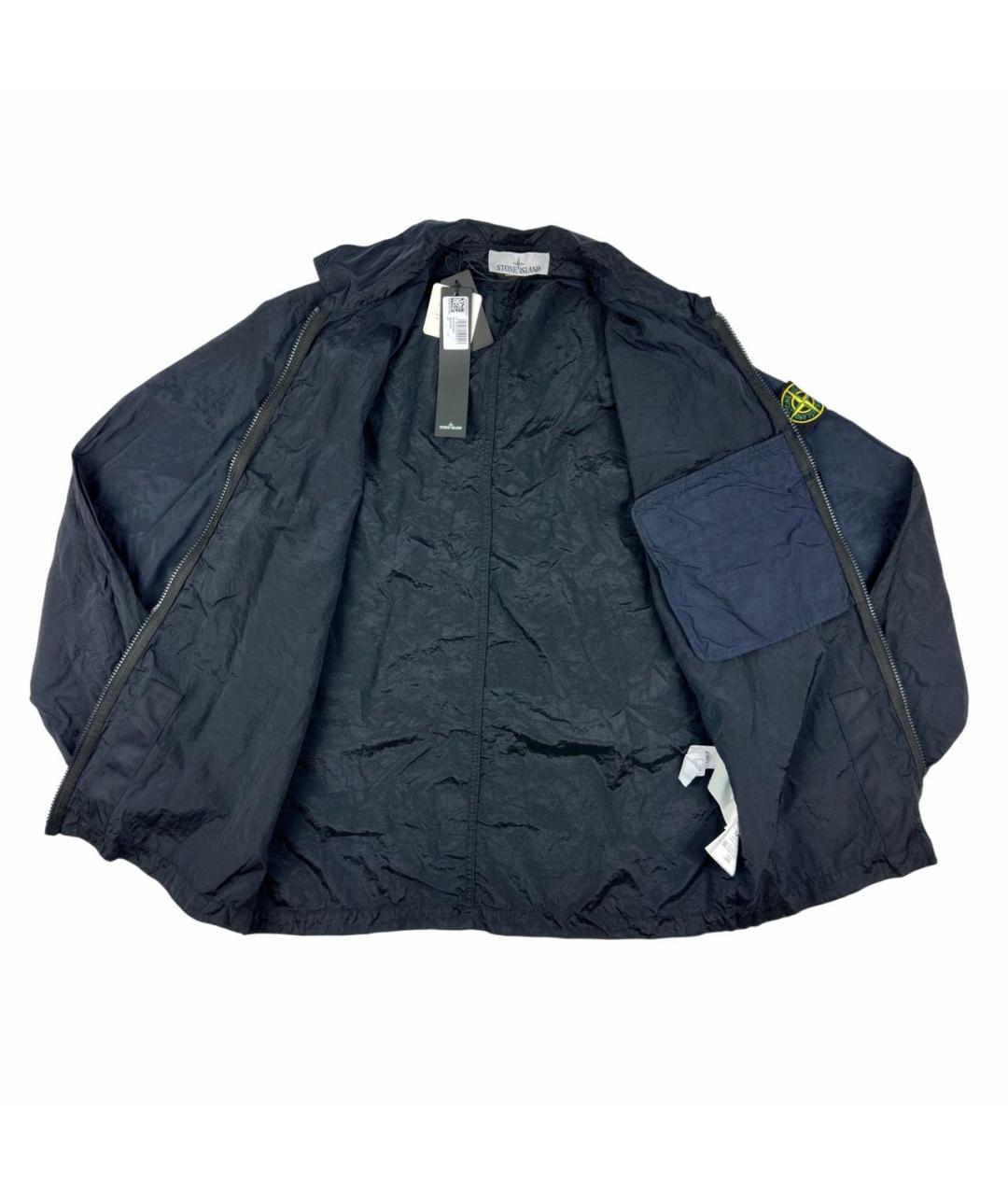 STONE ISLAND Темно-синяя полиамидовая куртка, фото 5