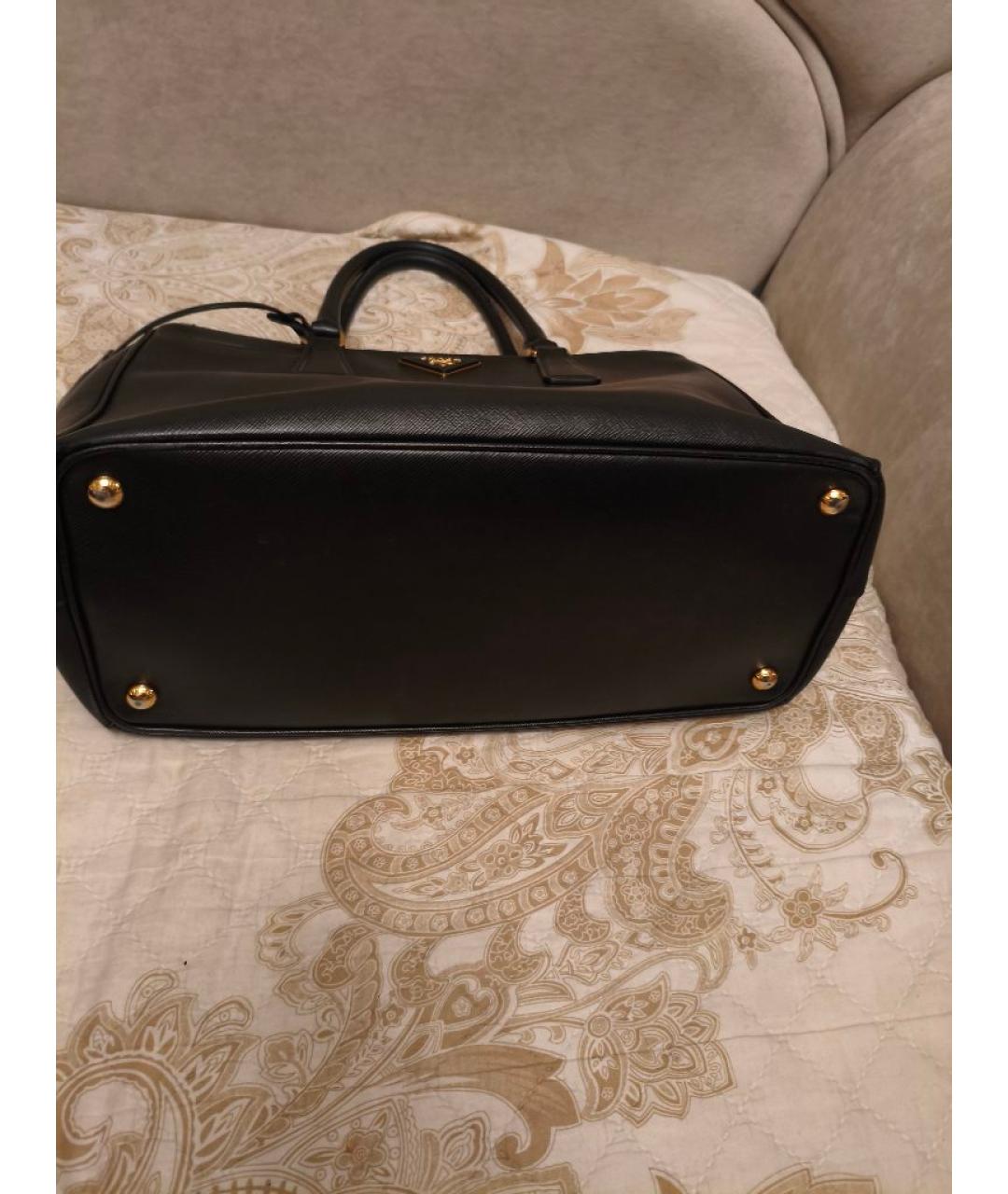 PRADA Черная кожаная сумка тоут, фото 4