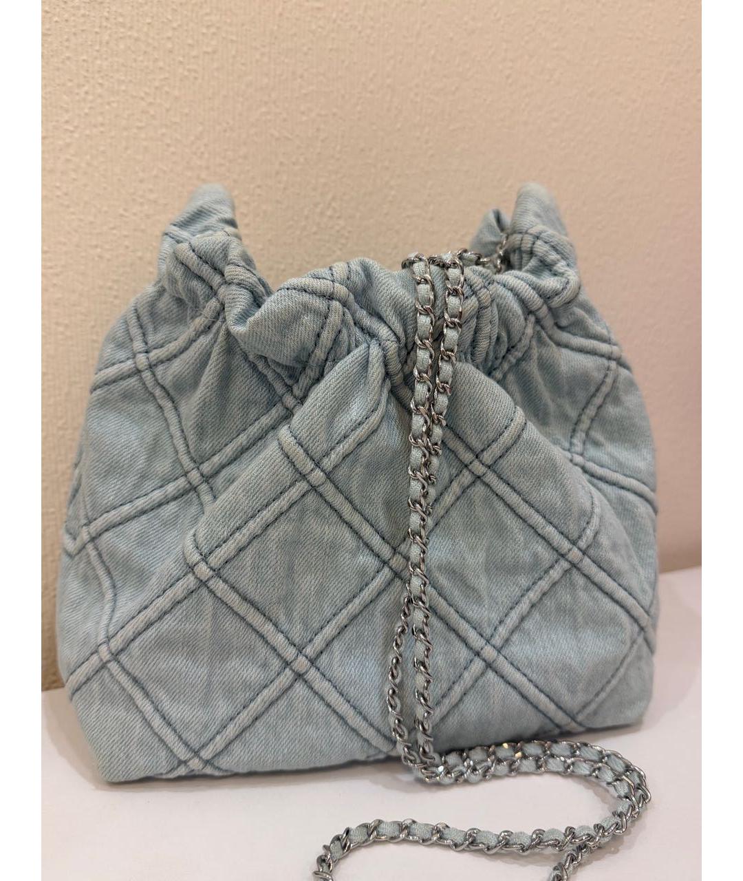 TORY BURCH Голубая деним сумка через плечо, фото 4