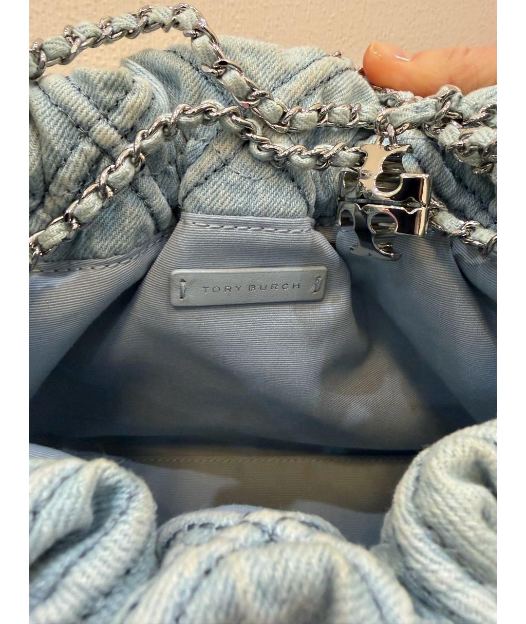 TORY BURCH Голубая деним сумка через плечо, фото 3
