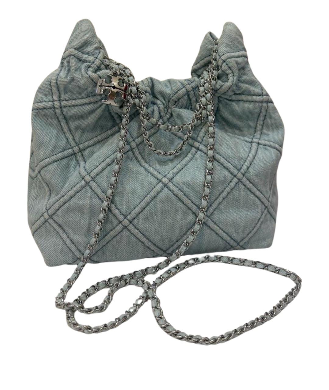 TORY BURCH Голубая деним сумка через плечо, фото 1