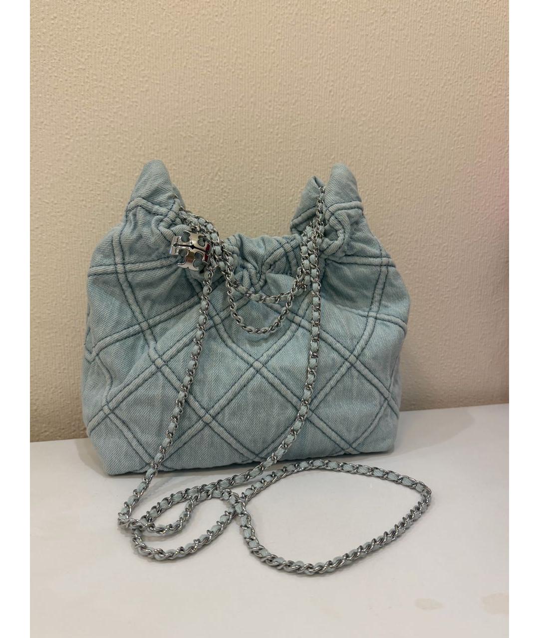 TORY BURCH Голубая деним сумка через плечо, фото 5