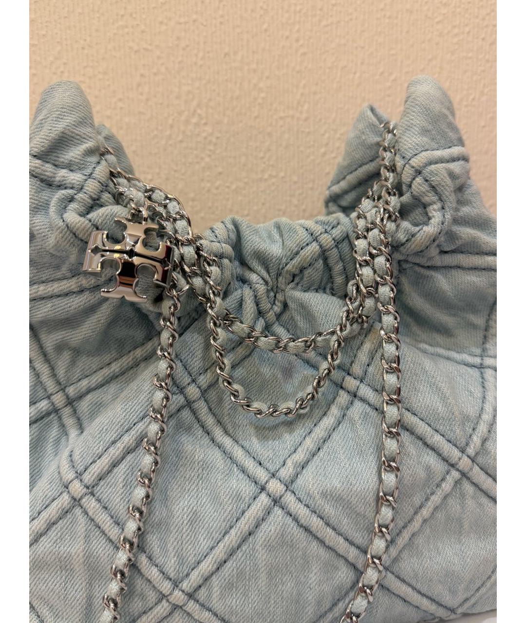 TORY BURCH Голубая деним сумка через плечо, фото 2