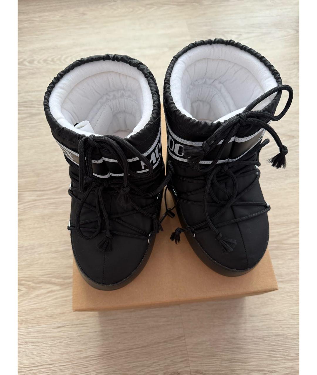 MOON BOOT Черные синтетические полусапоги, фото 4