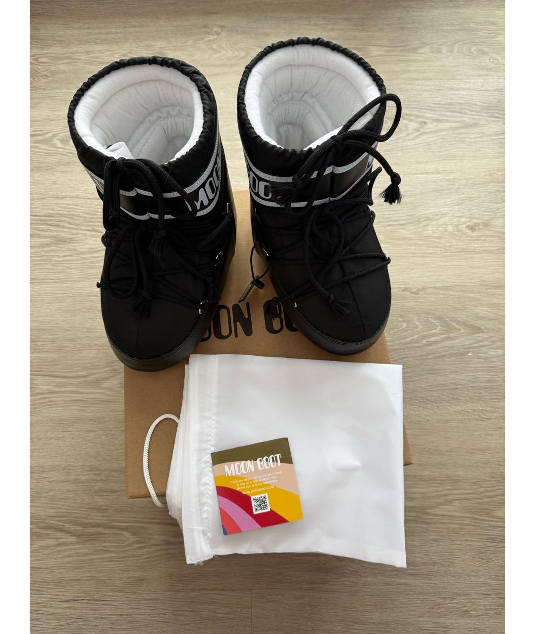 MOON BOOT Черные синтетические полусапоги, фото 3