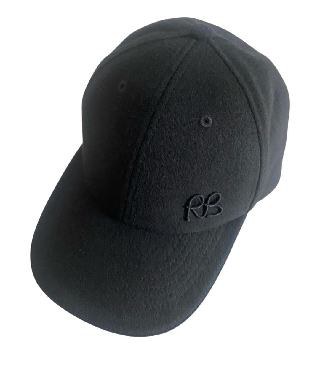 RUSLAN BAGINSKIY Черная шерстяная кепка, фото 1