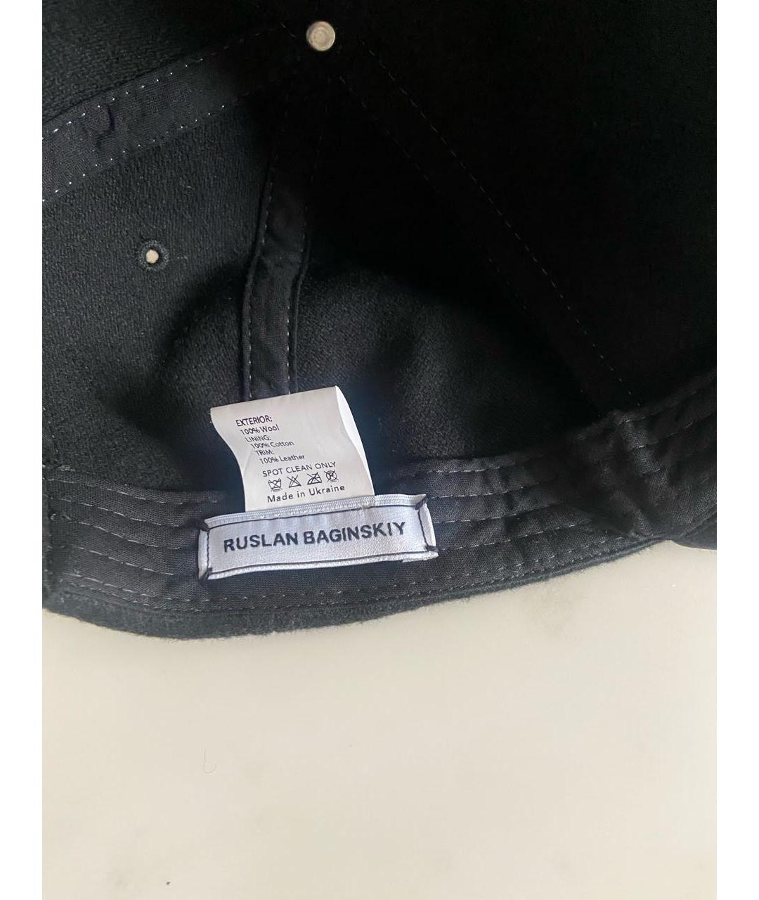 RUSLAN BAGINSKIY Черная шерстяная кепка, фото 4