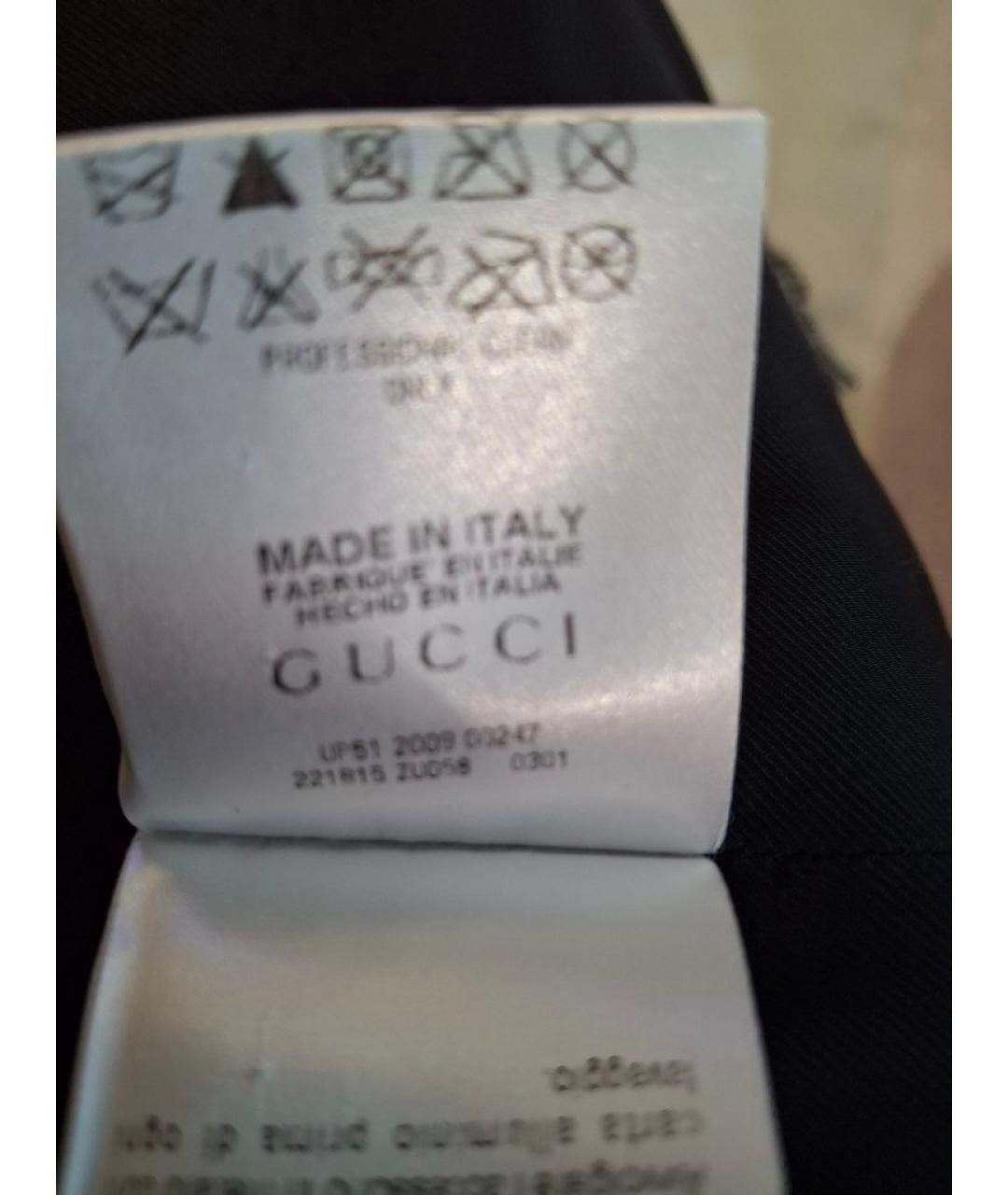 GUCCI Серая шерстяная юбка мини, фото 5