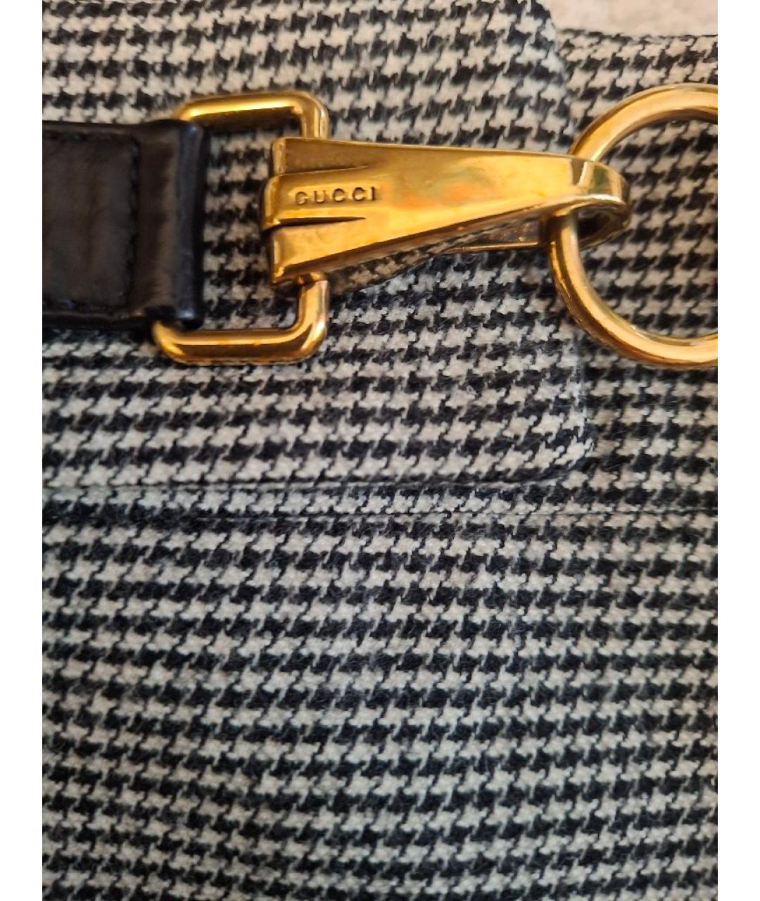 GUCCI Серая шерстяная юбка мини, фото 4