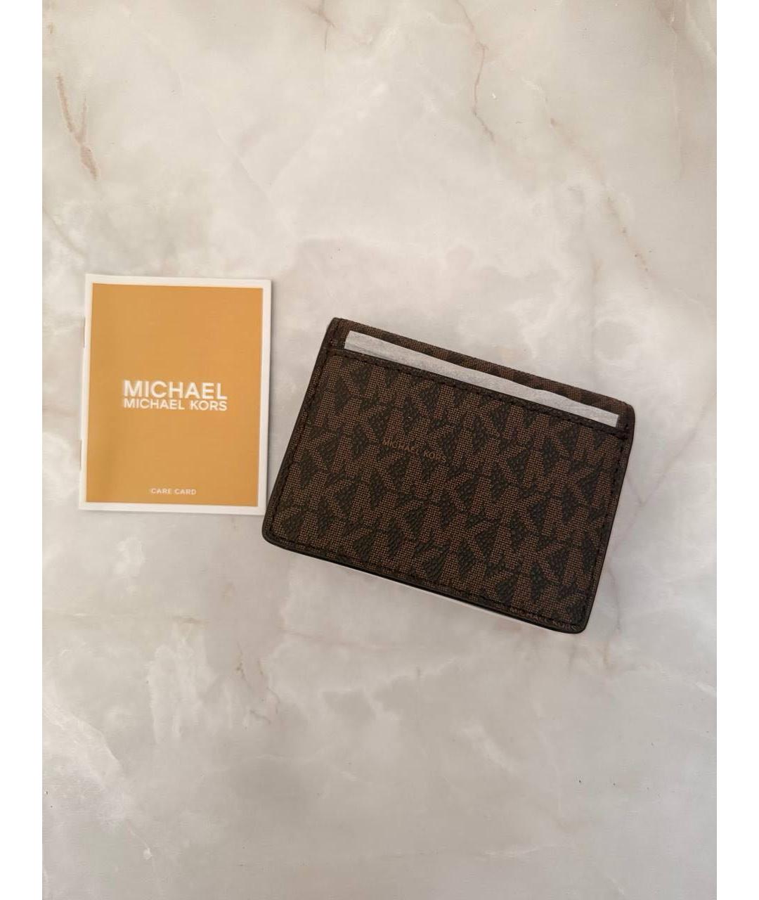 MICHAEL KORS Коричневый кожаный кошелек, фото 4