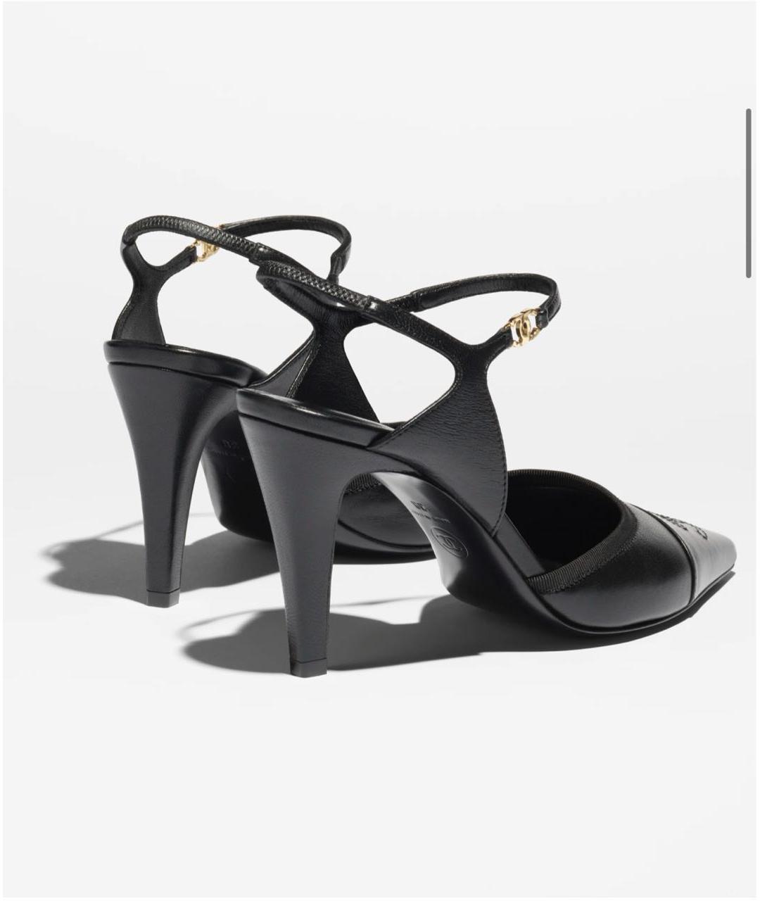 CHANEL Черные кожаные туфли, фото 2